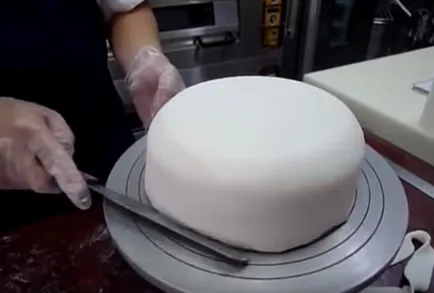 Ahogy obtyanut torta öntött ránctalan fotókkal