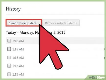 Hogyan lehet törölni a történelem Chrome böngésző