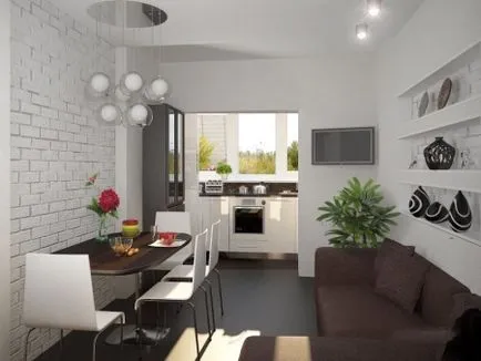 Hogyan lehet elválasztani a konyha a szobában egy stúdió apartman (38 fotó) A típusú partíciók zónákat