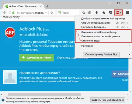 Hogyan lehet kikapcsolni adblock bővítmény