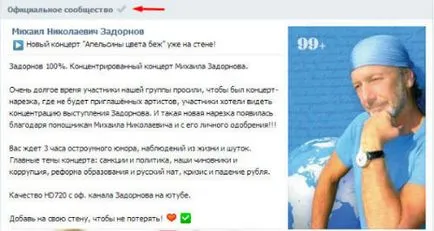Hogyan lehet ellenőrizni a VC oldal (VKontakte)