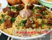 Főzni rizottó marhahús otthon - recept lépésről lépésre képek (pilaf) Főzni rizottó marhahús otthon - recept lépésről lépésre fotók