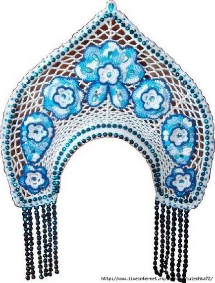 Hogyan kokoshnik a fejét saját kezűleg (magyar népi) Hogyan kokoshnik a fejét saját kezűleg