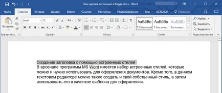 Hogyan címlapra egy Word