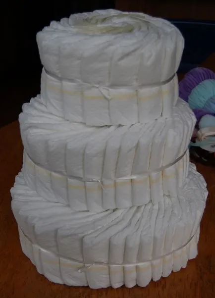 Hogyan készítsünk egy pelenka torta kezét a mester osztály lépésről lépésre és képek (sütemény) Hogyan készítsünk egy pelenka torta kezét a mester osztályban lépésről lépésre és képek