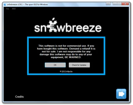 Hogyan kell telepíteni az egyéni firmware Sn0wbreeze, macarea