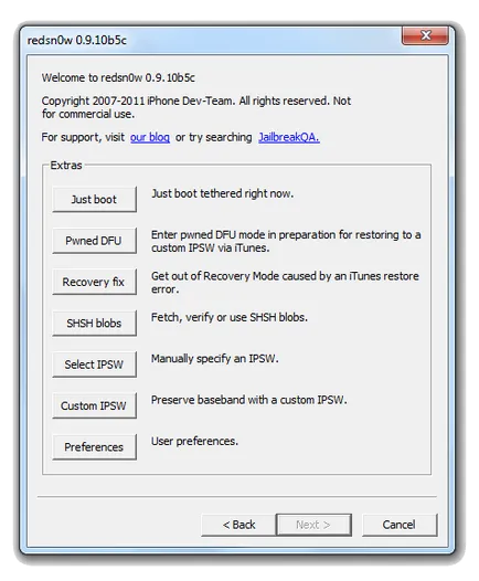 Hogyan kell telepíteni az egyéni firmware redsn0w, macarea