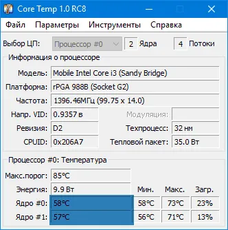 Honnan tudod, hogy a processzor hőmérséklete