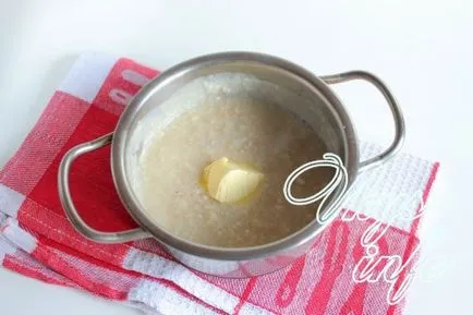 Főzni zabpehely a vízben - a recept egy fotó