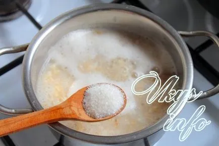 Főzni zabpehely a vízben - a recept egy fotó