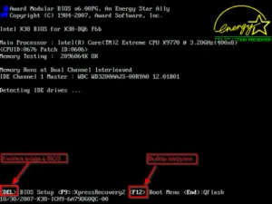 Log a BIOS-ban a Windows (windose) xp, 7, 8, 10, a számítógép vagy laptop HP, Lenovo, ASUS,