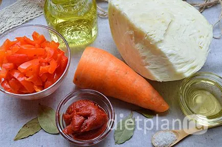 Káposzta paprika paradicsomszósz