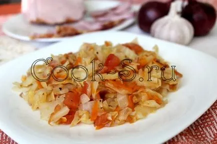 Káposzta pörkölt paradicsom - egy lépésről lépésre recept képpel, főzelékek