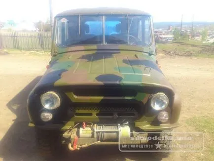 Camouflage UAZ autó kezével