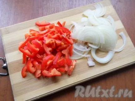 Káposzta, pácolt paprika és a paradicsom - egy recept fotó (pácolt) Káposzta, pácolt paprika és a paradicsom - a recept egy fotó