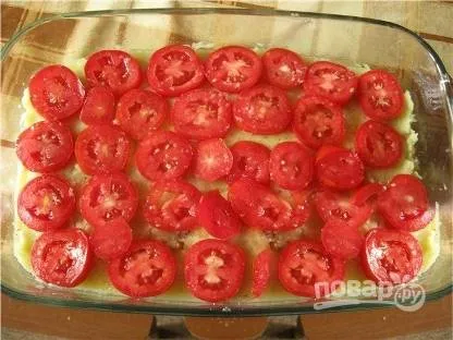Rakott burgonya gombával és paradicsommal - lépésről lépésre recept fotók