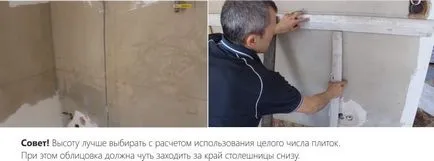Tedd a csempe a konyha kötény megfelelően - utasításokat képek és videó