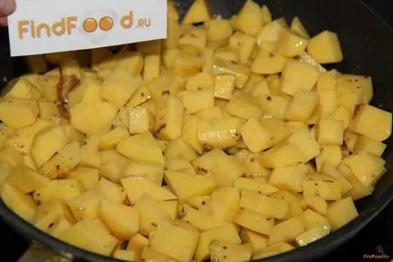 Burgonya párolt máj recept egy fotó