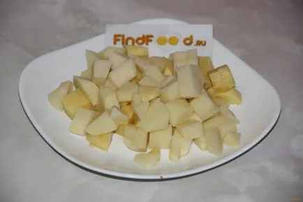 Burgonya párolt máj recept egy fotó