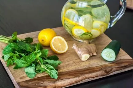 Cocktail étrend gyömbér citrom uborka (egy koktél fogyás gyömbér citrom uborka) Cocktail diéta gyömbér citrom uborka