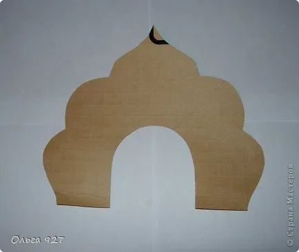 Kokoshnik a kezüket a karton-lépésre mester osztályban a gyermekek és video tutorials (saját) Kokoshnik a kezüket a karton-lépésre mester osztályban a gyermekek és video tutorials
