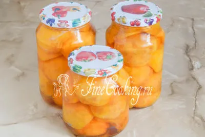 Az őszibarack konzerv a téli - egy recept fotó (tél) Az őszibarack konzerv a téli - a recept egy fotó
