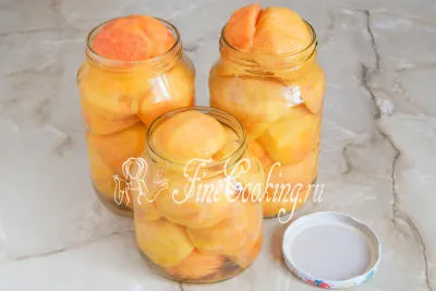 Az őszibarack konzerv a téli - egy recept fényképpel (őszibarack) Az őszibarack konzerv a téli - a recept egy fotó