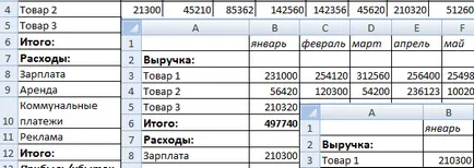Konszolidációja adatokat Excel a példákban használatával