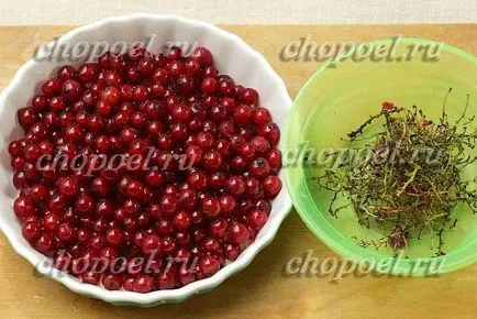 Piros ribiszke cukorral télen - a recept egy fotó