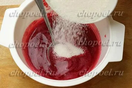 Piros ribiszke cukorral télen - a recept egy fotó