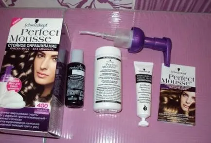 Mousse hajfesték Schwarzkopf tökéletes mousse paletta (mousse) Dye hajhab Schwarzkopf tökéletes mousse paletta