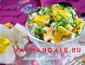 Saláta narancs és a csirke 3 legjobb recept egy fotó