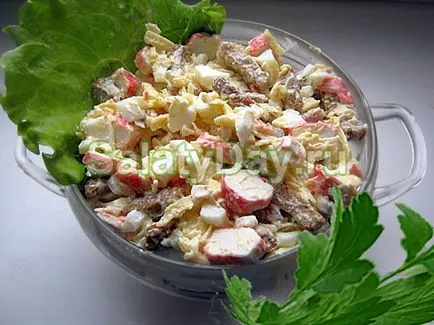 Saláta krutonnal - tápláló és hasznos az emésztőrendszer recept fotók és videó (recept) Saláta krutonnal - tápláló és hasznos az emésztőrendszer recept fotókkal és videó
