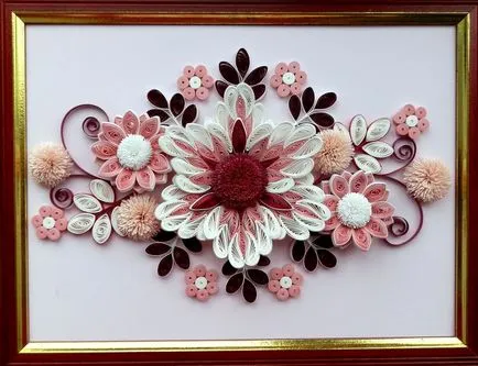 Quilling festési technikát saját kezűleg, a rendszer a papír, a mester osztályt lépésről lépésre fotók, nagy