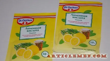 Citromsav készítmény, a használat, előnyök és ártalmak (sav) Citromsav készítmény, a használat, előnyök és ártalmak