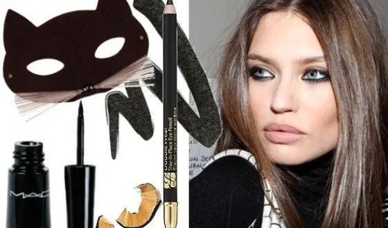 Cat eye make-up, körökre technika make- up macska saját kezűleg