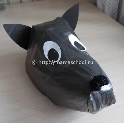 Wolf maszk papír a kezüket, hogyan lehet egy farkas maszk papírból (maszk) Wolf maszk papír a kezüket, hogyan lehet egy farkas maszk papírból