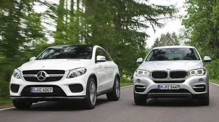 Mercedes gle kupé BMW X6, valamint az összehasonlító tesztvezetés
