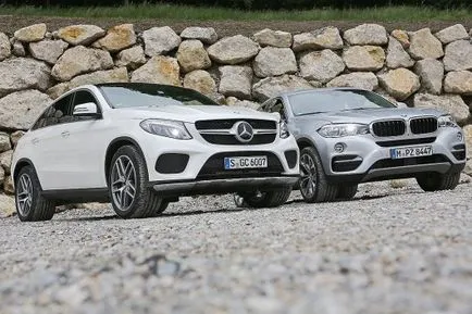 Mercedes gle kupé BMW X6, valamint az összehasonlító tesztvezetés