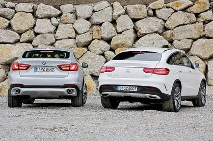 Mercedes gle kupé BMW X6, valamint az összehasonlító tesztvezetés