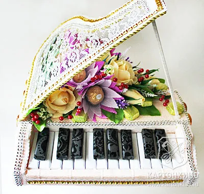 Piano zenei ajándék édesség