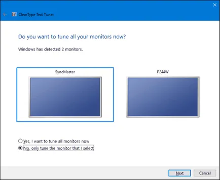 Beállítás ClearType Windows 10