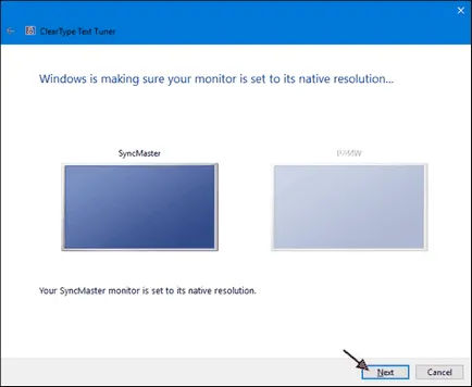 Beállítás ClearType Windows 10
