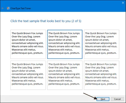 Beállítás ClearType Windows 10