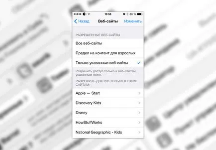 Korlátozza a hozzáférést weboldalak az iPhone és az iPad