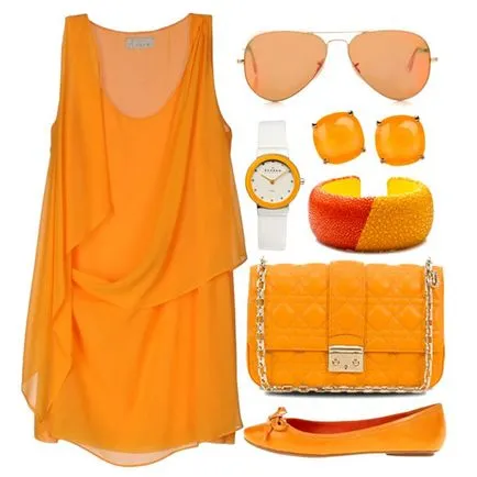 Orange - mint amit viselni