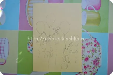 Születésnapi kártya anya a kezével, masterklashka
