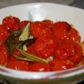 Paprika, sült sajttal és paradicsommal - főzés paletta