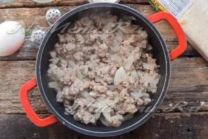 Pie pita kenyeret darált húst a sütő, a recept egy fotó (darált) Pie pita kenyér darált hús a sütőben, a recept egy fotót