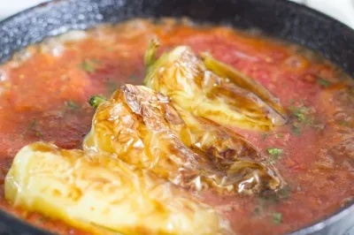 Pepper és a paradicsom - lépésről lépésre recept, hogyan kell főzni fotókkal
